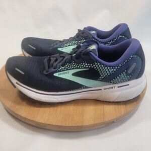Brooks Ghost 14 Running Sneakers Shoes Women 9.5 Blue White